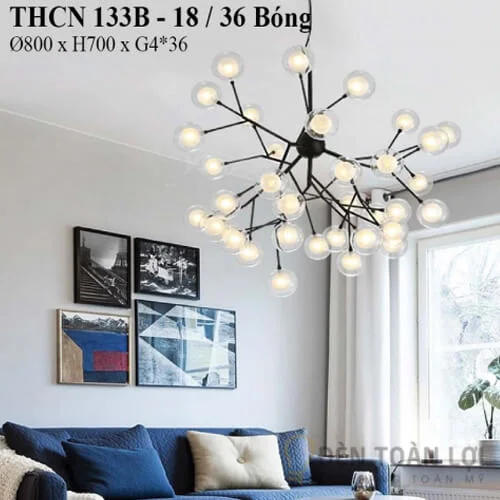 Đèn thả chùm hoa bi hiện đại