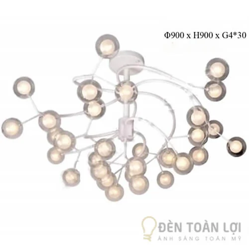Đèn thả chùm nhỏ 30 bóng trang trí rất sang trọng
