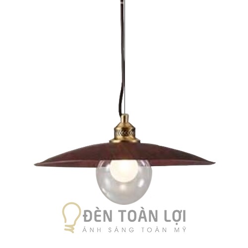Đèn thả chao thủy tinh màu trà Ø280mm trang trí bàn