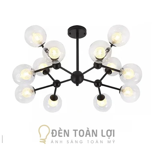 Đèn thả chùm thủy tinh 12 bóng
