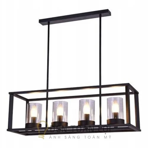 Đèn thả khung đèn 4 chụp nến đơn giản nhưng cũng