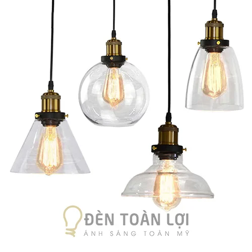 Đèn thả trang trí chiếu sáng treo lủng lẳng làm bằng kim loại mạ crom