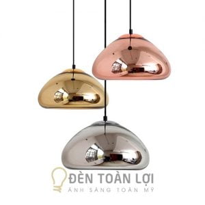 Mẫu đèn thả copper hình nấm trang trí bàn ăn THCN 197