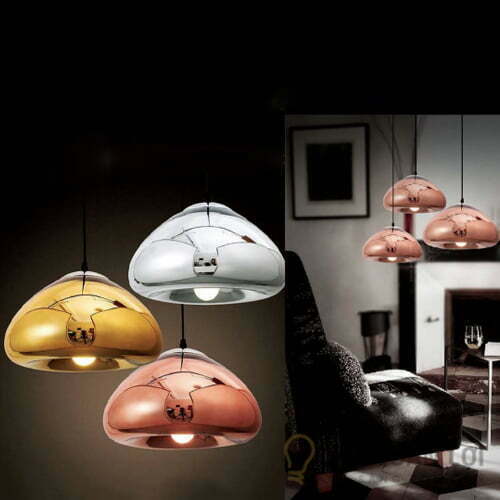 Đèn thả copper hình nấm mạ gương trong danh mục đèn thả trang trí góc 5