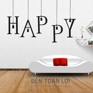 Đèn thả trần hình chữ cái trang trí không gian phong cách sáng tạo