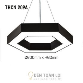 Đèn led thả văn phòng lục giác đẹp