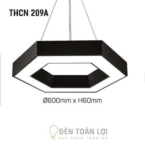 Đèn led thả văn phòng lục giác đẹp