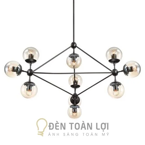 Đèn thả chùm phòng khách hiện đại 10 bóng led cao cấp