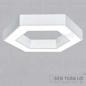 Đèn led thả lục giác trắng rỗng