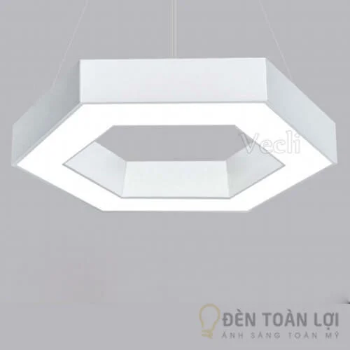 Đèn led thả lục giác trắng rỗng