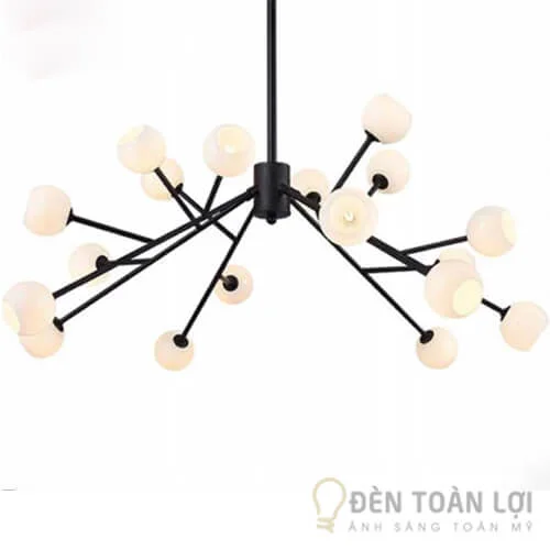 Đèn thả trần bằng thủy tinh trang trí nội thất phòng khách biệt thự