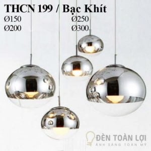 Đèn thả đơn hình trái cầu vàng khít lỗ nhập khẩu (3)