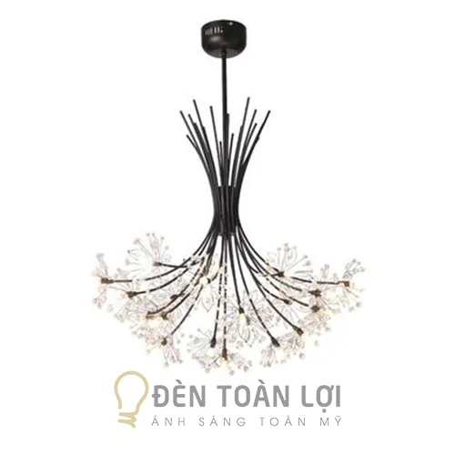 Đèn thả chum hoa thủy tinh xi vàng THCN105A