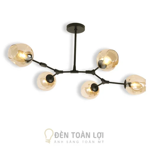 Đèn thả chùm nghệ thuật kiểu Ý 5 bóng L1000mm A1HD THCN172