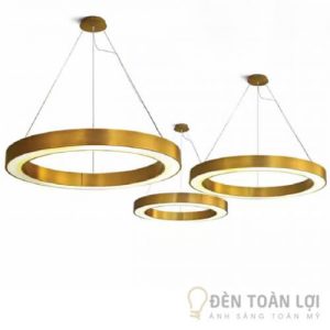 Đèn thả 3 vòng tròn xi vàng hiện đại THCN211