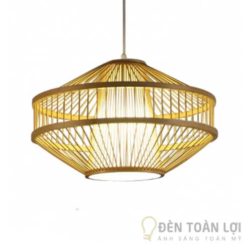 Đèn mây tre trang trí phong cách rustic
