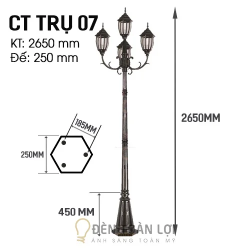 Đèn trụ cột trang trí sân vườn lối đi giá siêu rẻ