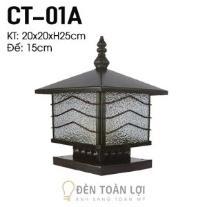 Mẫu đèn trụ cổng vông size 20cm mã CT01A