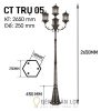 Đèn Cột Trụ Mẫu đèn trụ cao dành trang trí công viên sân vườn TPHCM