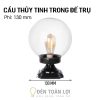 Đèn Trụ Cổng: Mẫu đèn cầu thủy tinh trong đế Trụ
