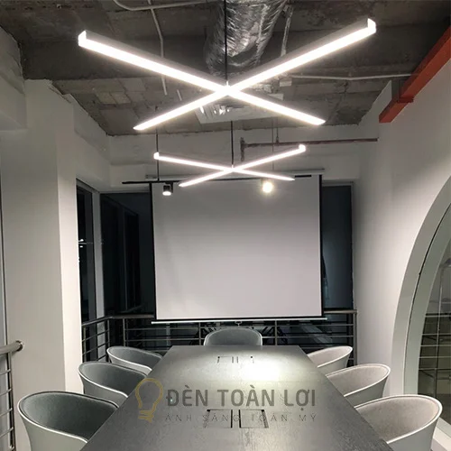 Thi công lắp đặt đèn thả 600mm văn phòng