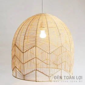 Đèn mây tre kiểu đan tự do thích hợp trang trí quán cafe, trà sữa, resort (1)