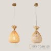 Đèn mây tre trang trí hình củ tỏi – Phong cách mộc mạc, độc đáo