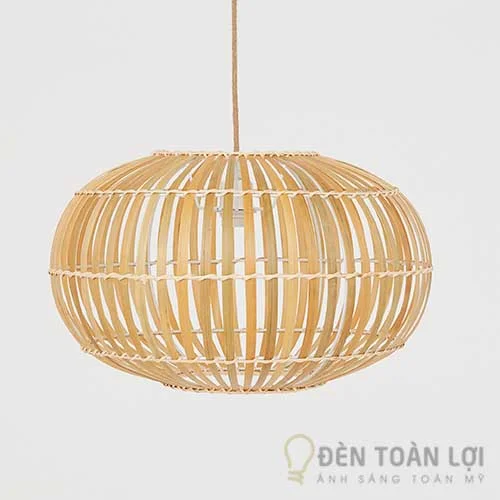 Đèn lồng mây tre đan thả trần trang trí mang đậm nét truyền thống