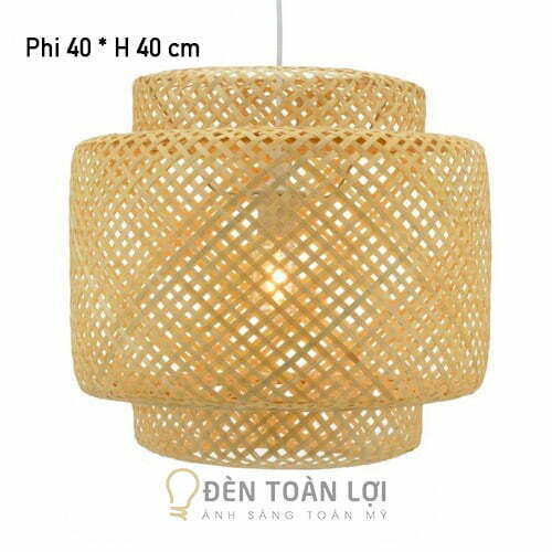 Đèn mây tre đan thả trần trang trí