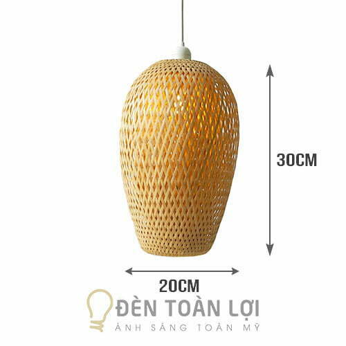 Đèn Mây Tre Đan Thủ Công Hình Oval