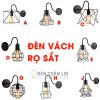 Đèn vách: Mẫu đèn vách rọ sắt trang trí nhiều kiểu dáng