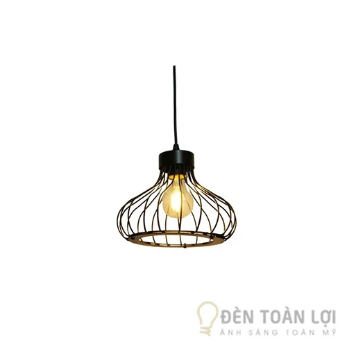 Đèn thả 1 đuôi lòng sắt hình củ hành sơn tĩnh điện