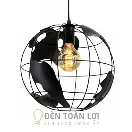 Đèn thả quả địa cầu trang trí bàn ăn bàn cafe