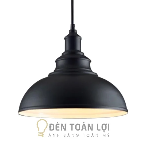 Đèn thả trang trí chao sắt trắng sơn tĩnh điện phong cách Châu Âu