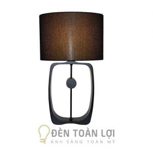 Đèn ngủ để bàn trang trí có chao trắng và đen DB8032