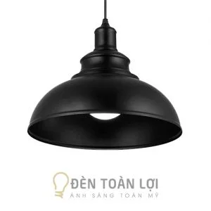 Đèn thả trang trí chao sắt đen, lòng trắng sơn tĩnh điện phong cách Châu Âu