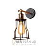 Đèn gắn tường rọ sắt dáng cổ chai sang trọng