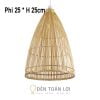 Đèn nơm cá bằng tre trang trí quán cơm Phúc Lộc Thọ Phi 25 cm