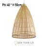Đèn tre nơm cá trang trí quán bún đậu mắm tôm TPHCM Phi 40 cm