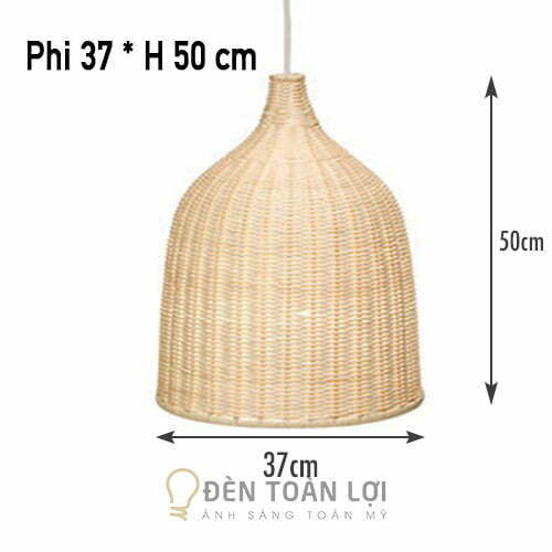Đèn mây tre hình chuông trang trí