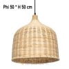 Đèn mây tre hình chuông phi 50 cm trang trí quán The Coffee House