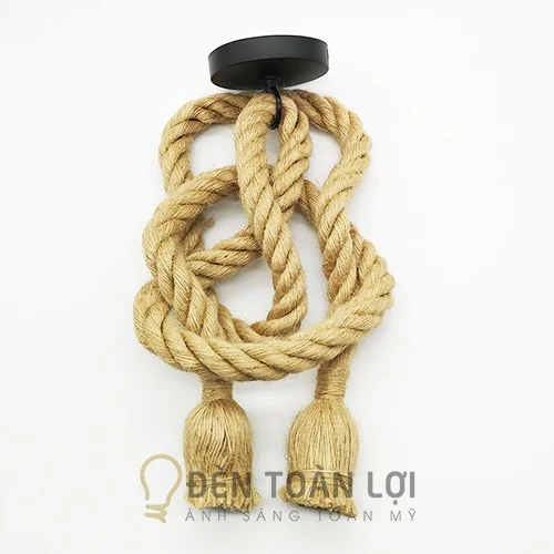 Đèn thả màu đen thả dây thung đôi