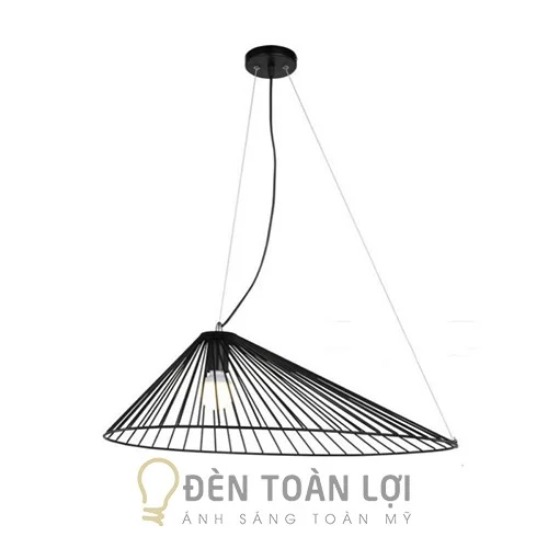 Đèn thả sắt nghệ thuật hình nón rộng