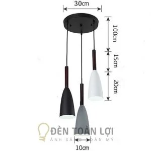 Đèn Thả: Mẫu đèn thả đui gỗ trang trí bàn ăn nhỏ nhắn dễ thương