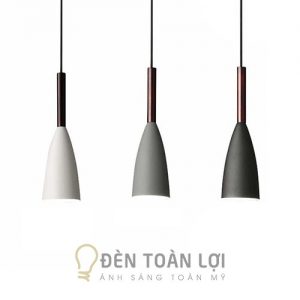 Đèn Thả: Mẫu đèn thả đui gỗ trang trí bàn ăn nhỏ nhắn dễ thương