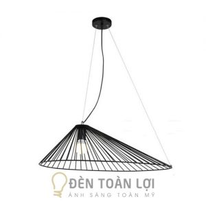 Đèn Thả: Mẫu đèn thả sắt nghệ thuật hình nón rộng trang trí