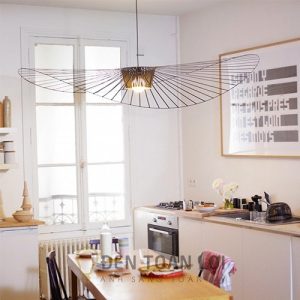 Đèn Thả: Mẫu đèn thả sắt nghệ thuật như cái mũ rộng vành