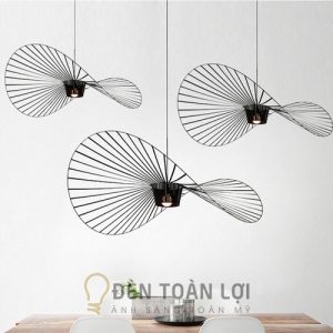 Đèn Thả: Mẫu đèn thả sắt nghệ thuật như cái mũ rộng vành