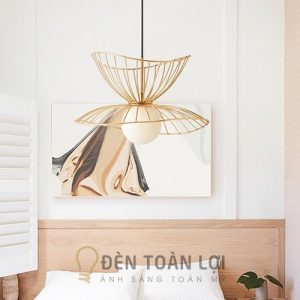Đèn thả trang trí bằng sắt nghệ thuật trang trí phòng ngủ