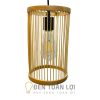 Đèn mây tre hình trụ đứng trang trí spa, trung tâm thẩm mỹ